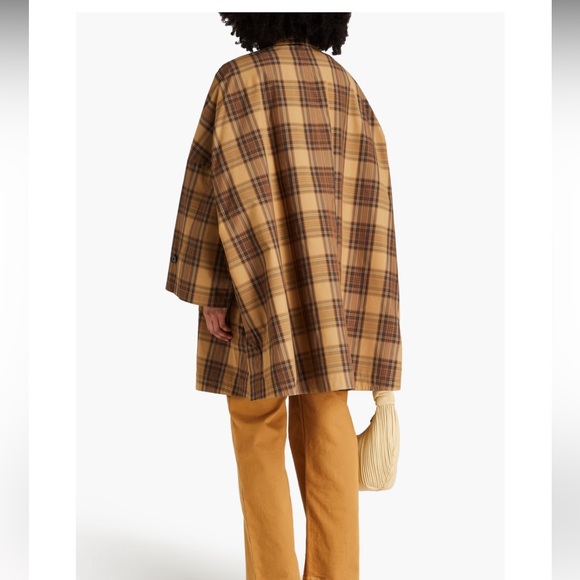 Toteme Tan and Brown Plaid Coat - Picture 3 of 10
